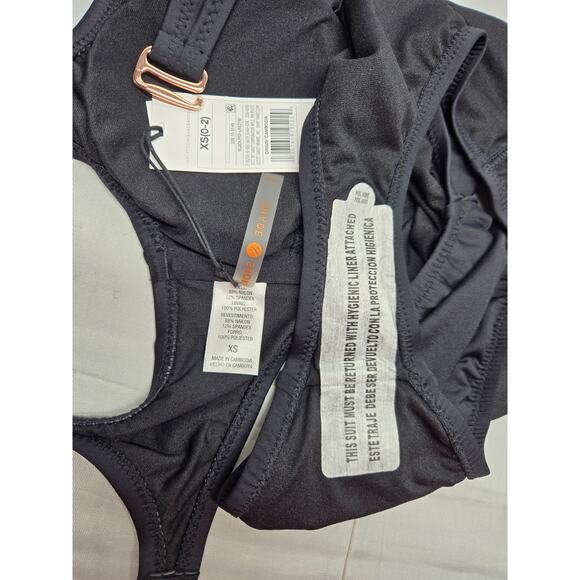Shade & Shore Size: XS (0-2) Swimsuit 1-pc Black NWT plus mesh top cover - Picture 9 of 9